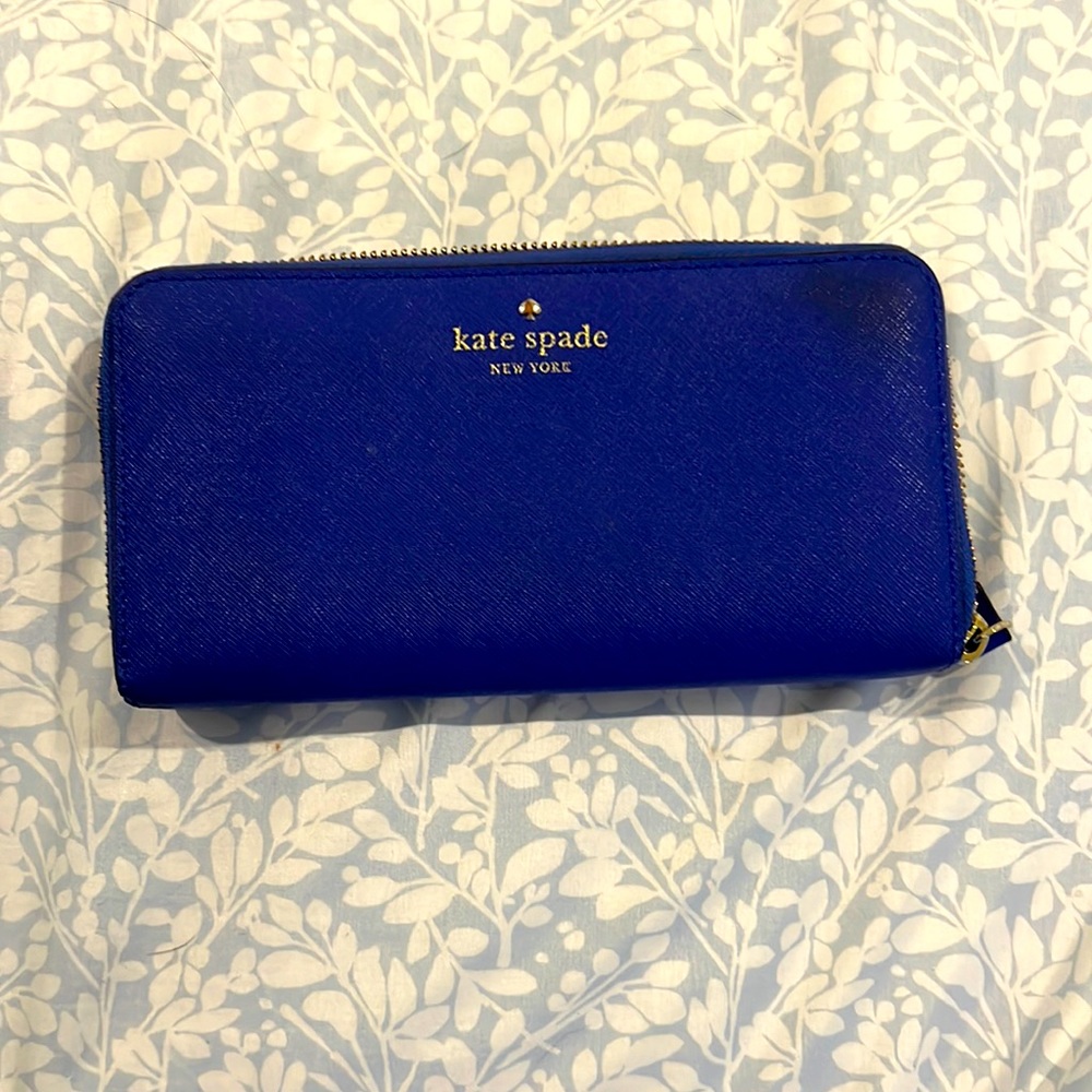 Kate spade royal blue continental wallet